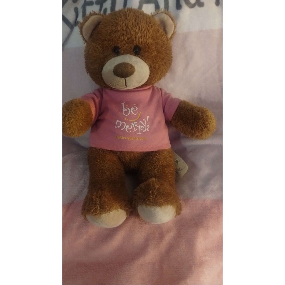 Build-A-Bear BE MERRY Stuffed Brown Bear